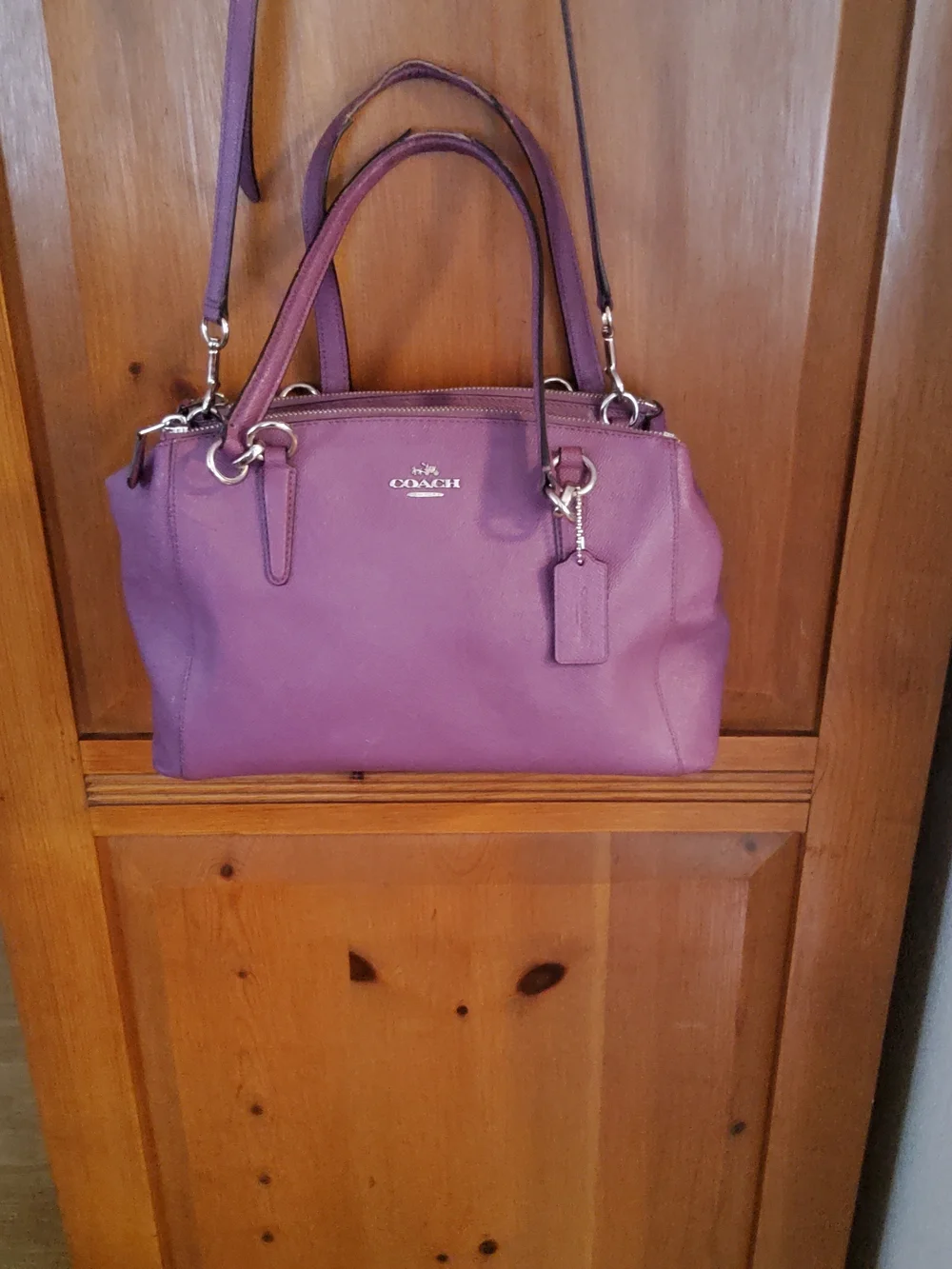 COACH Christie Crossgrain Carryall EUC minus one flaw.